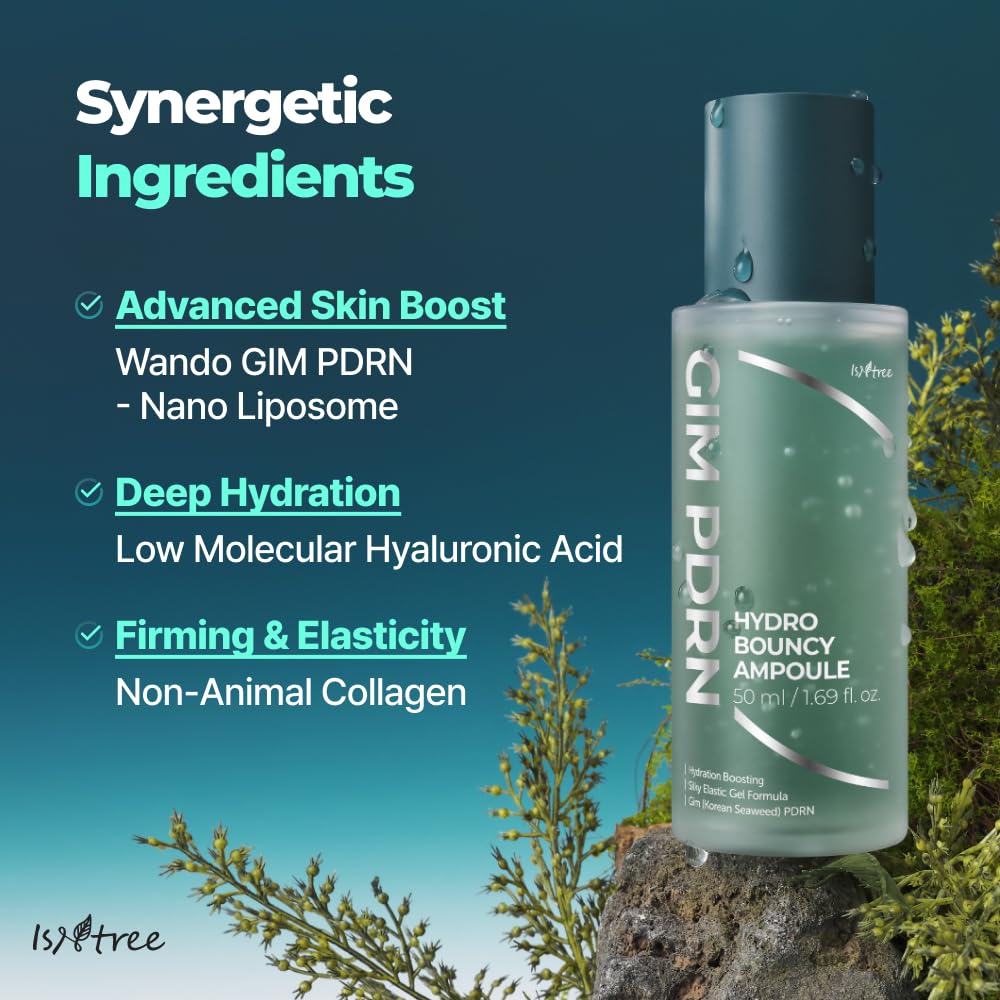 IsNtree Gim PDRN Hydro Ampoule dry skin texture showing plump results.