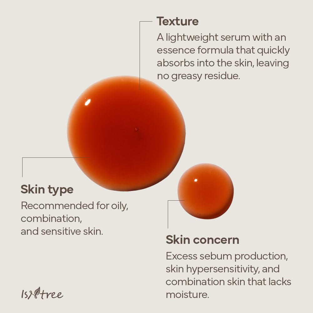 IsNTREE Green Tea Fresh Serum applied on skin demonstrates quick-absorbing formula.