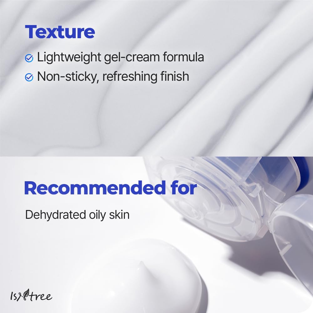 IsNtree Hyaluronic Acid Aqua Gel Cream hydration illustration emphasizing lasting moisture