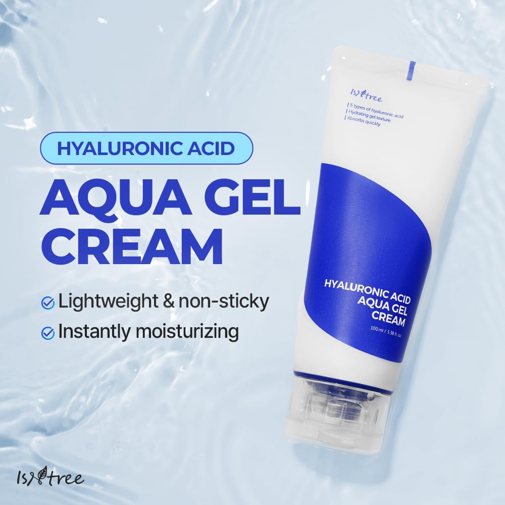 IsNtree Hyaluronic Acid Aqua Gel Cream pump dispenser for easy daily moisturization