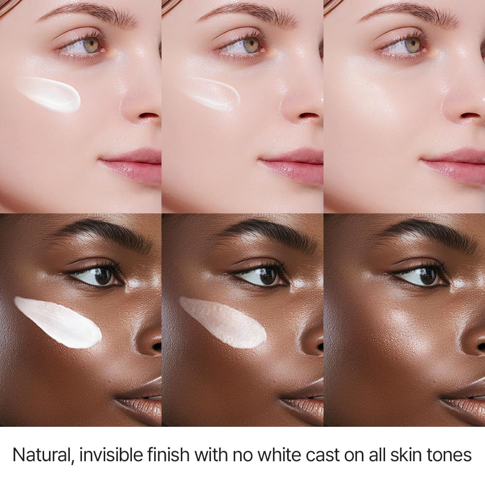 ISNTREE Hyaluronic Acid Daily Sun Gel with no white cast on skin.