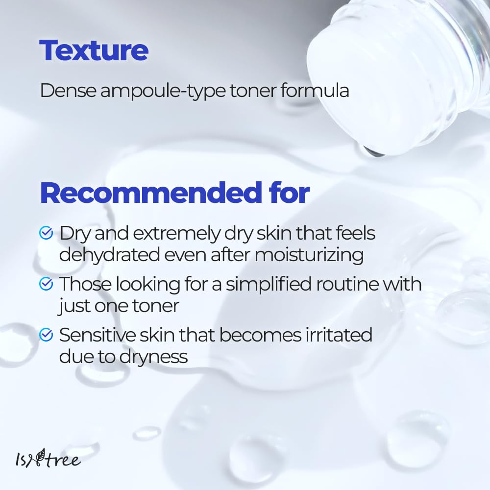 IsNtree Hyaluronic Acid Toner droplets indicating 50% aqueous formula.