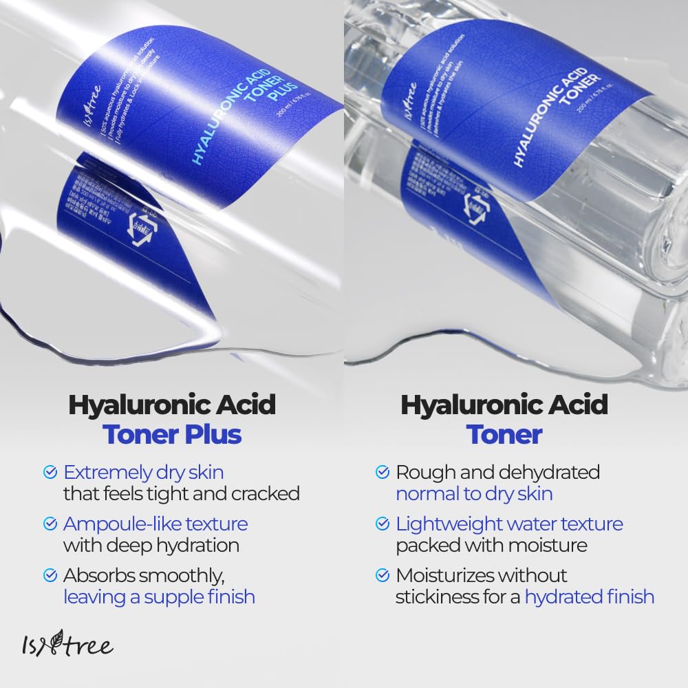 IsNtree Hyaluronic Acid Toner packaging box shows premium Korean skincare.