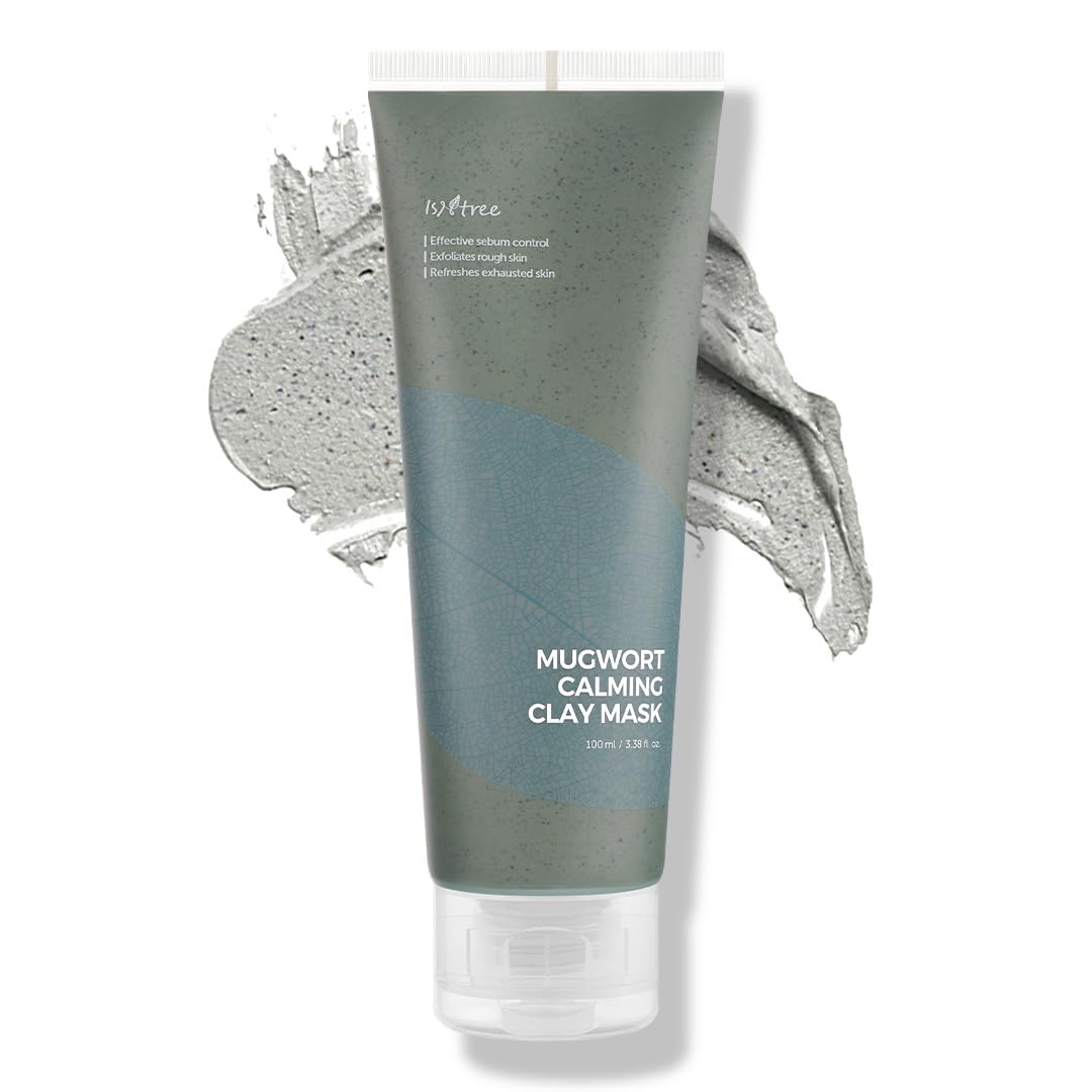 IsNtree Mugwort Calming Clay Mask jar shown for soothing pores