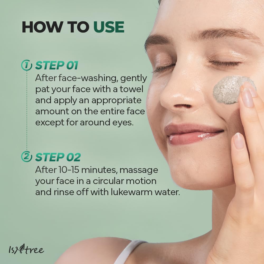 IsNtree Mugwort Calming Clay Mask packaging and label design