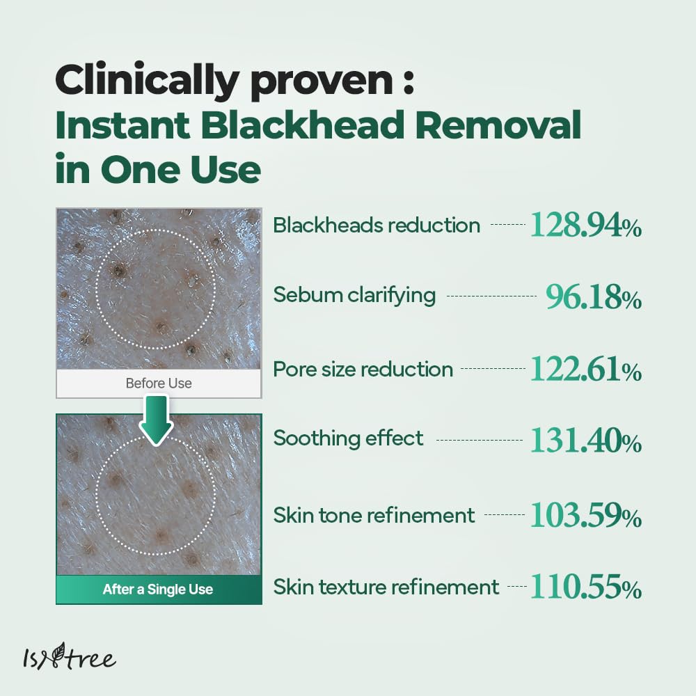 IsNtree Mugwort Calming Clay Mask skin glow after use