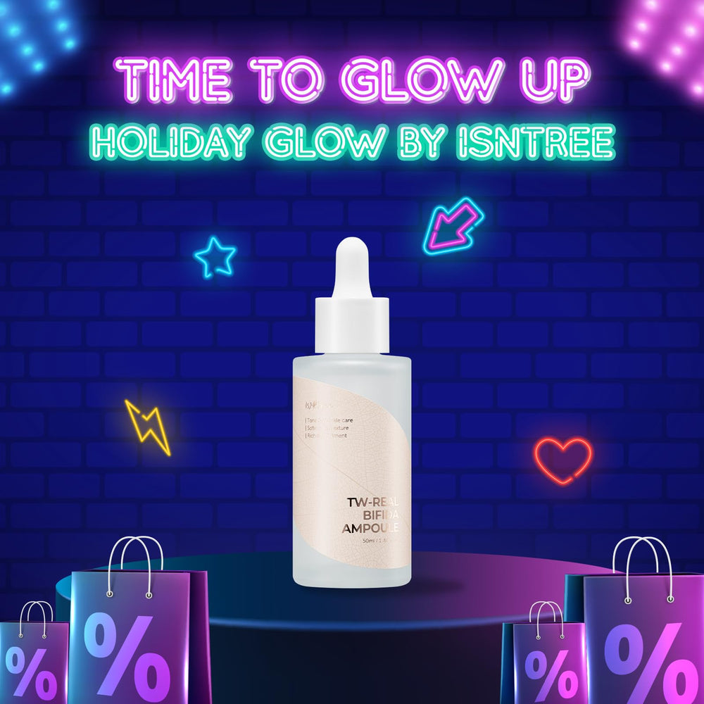 IsNtree TW-Real Bifida Collagen Ampoule serum drops showcase peptide nourishment for smoother skin.