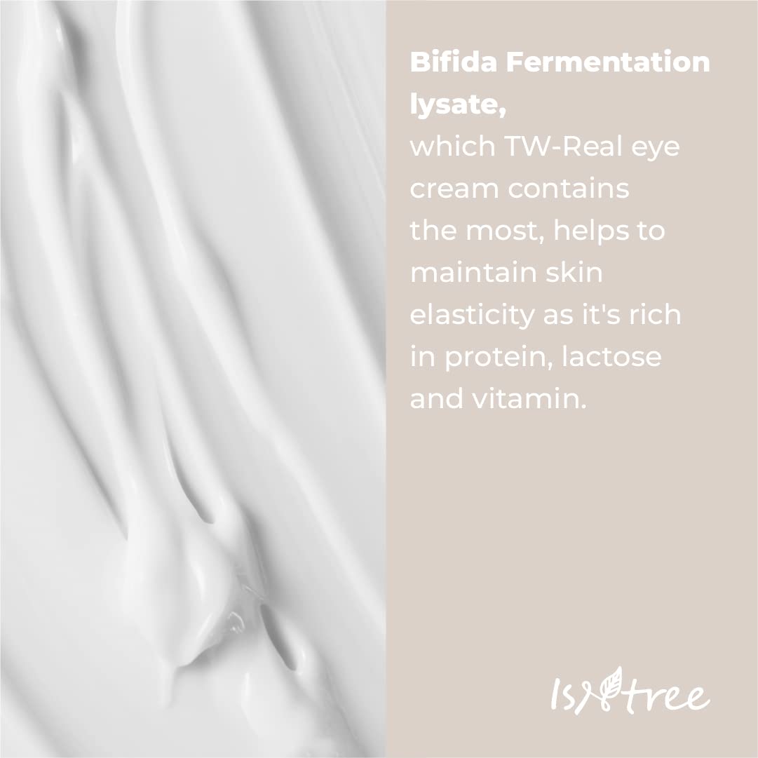 IsNtree TW-REAL Eye Cream application near eye area demonstrating smoothing and hydration