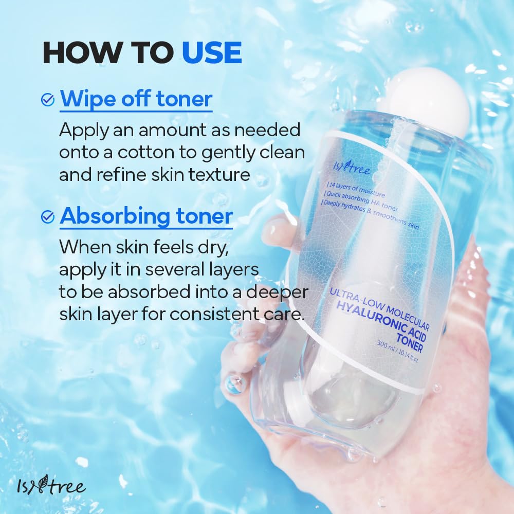 ISNTREE Ultra-Low Molecular Hyaluronic Acid Toner daily skincare routine setup
