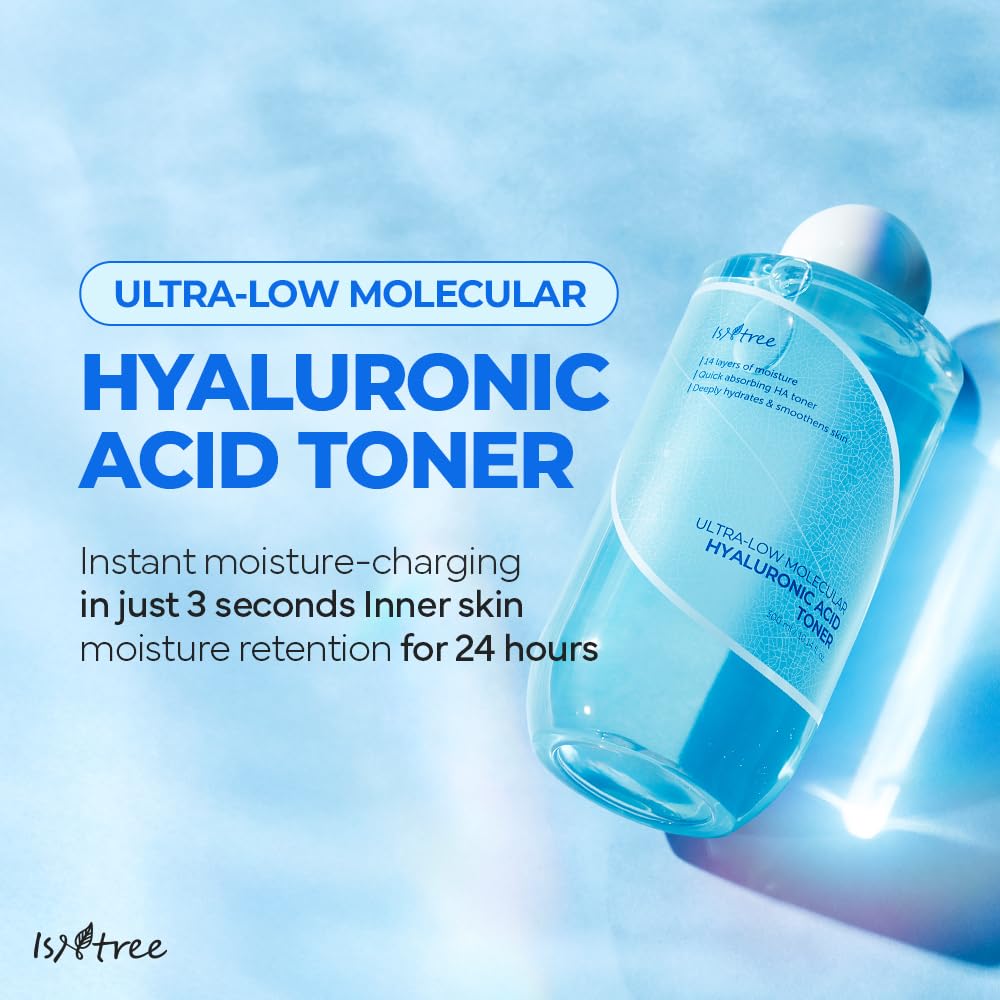ISNTREE Ultra-Low Molecular Hyaluronic Acid Toner mineral-rich seawater ingredient closeup