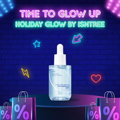 ISNTREE Ultra-Low Molecular Hyaluronic Serum pump-action bottle demonstrates fast absorption.
