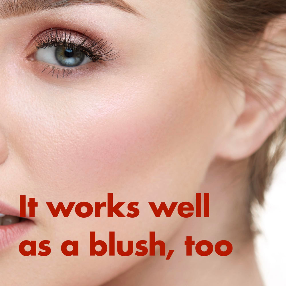 ISOI pure red packaging highlights compact, portable lip care.