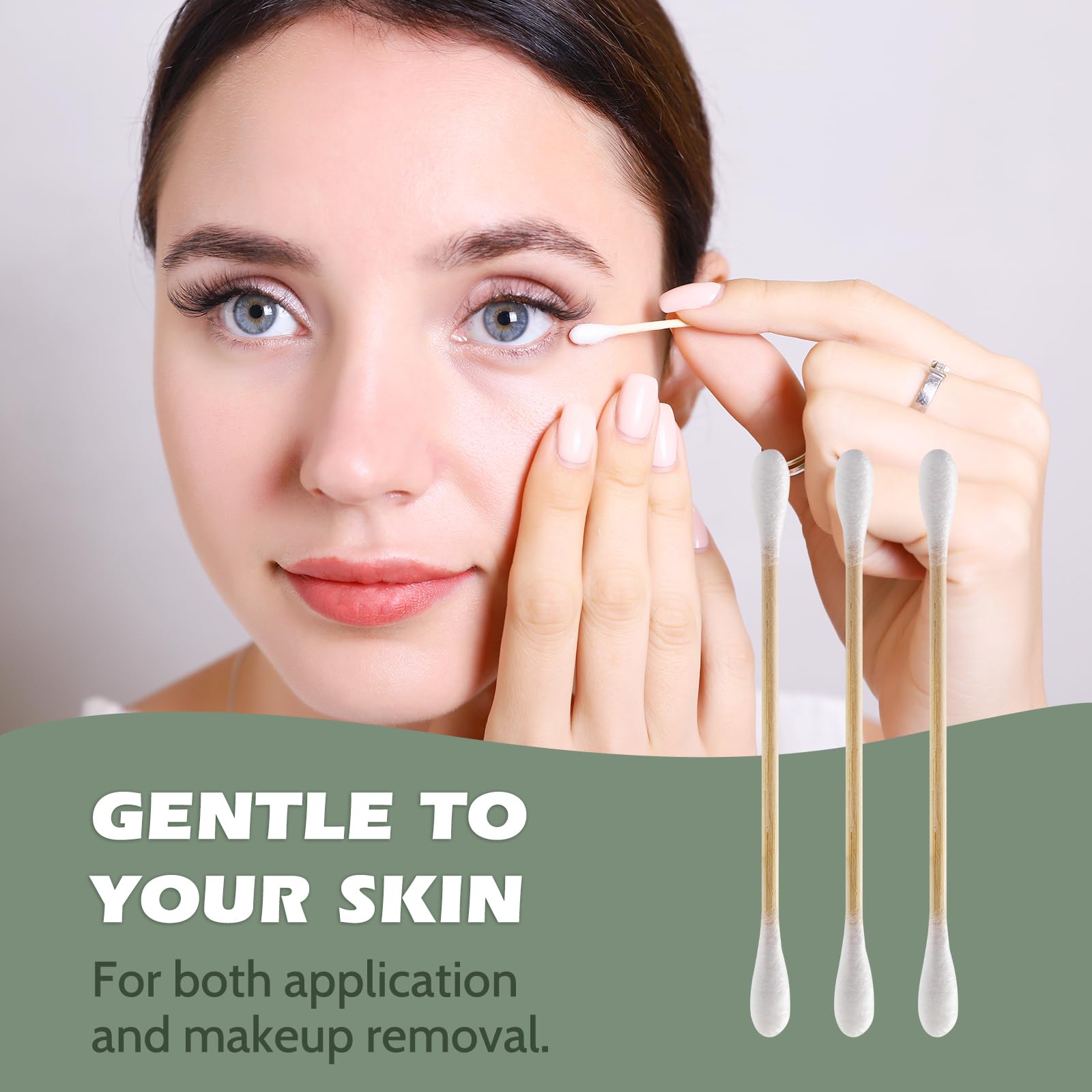 Isshah bamboo cotton swabs PETA approved logo indicates cruelty-free production.