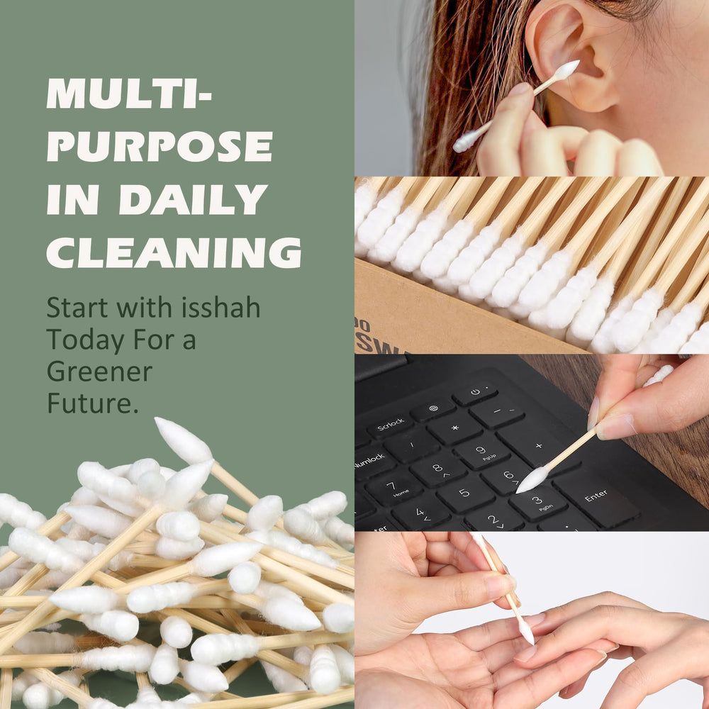 Isshah swabs for makeup removal and precise touch-ups.