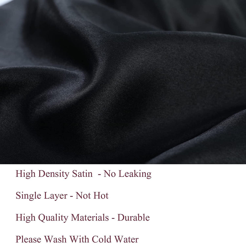 Isshin Beauty satin bonnet fits wide range heads—great for natural, braided, or long hair.