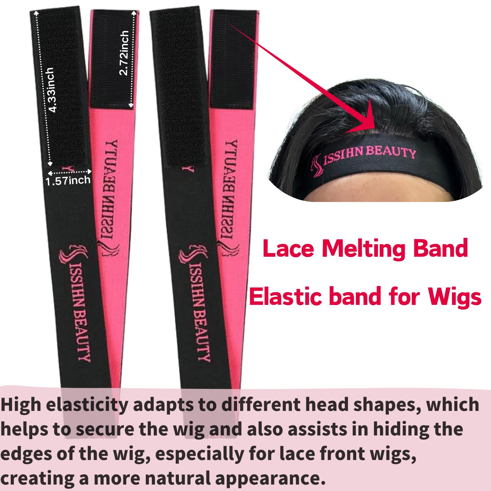 Isshin Beauty lace wig grip cap medium size; adaptable fit for daily wear.