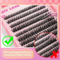 ISTGIFT Lash Clusters Kit D curl wispy style demonstrates flattering curl and texture.