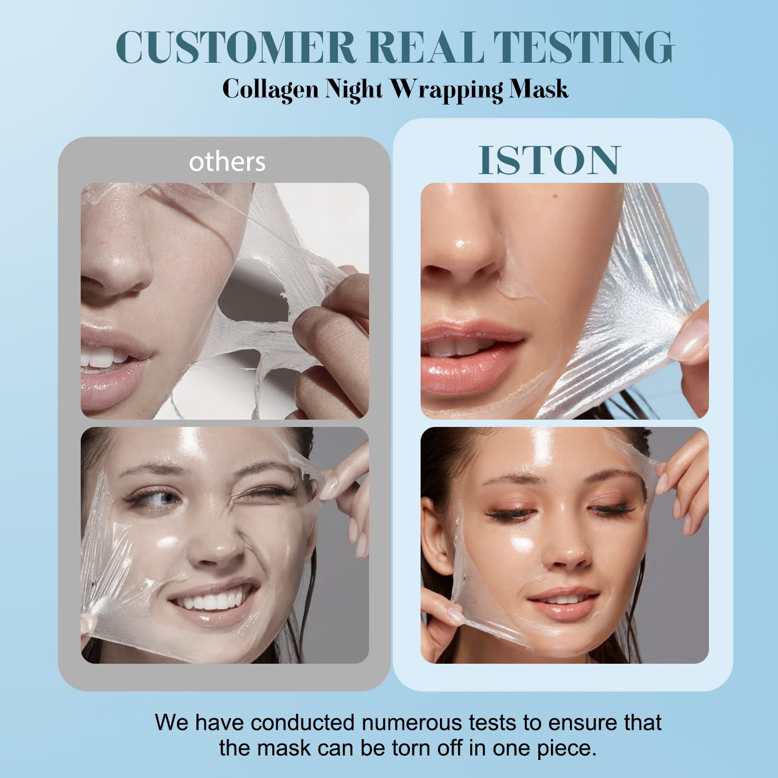 ISTON Collagen Night Wrapping Mask glow result on waking skin.
