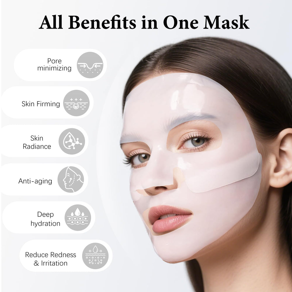 ISTON ergonomic-fit mask on face highlights full-contact coverage and deep serum absorption