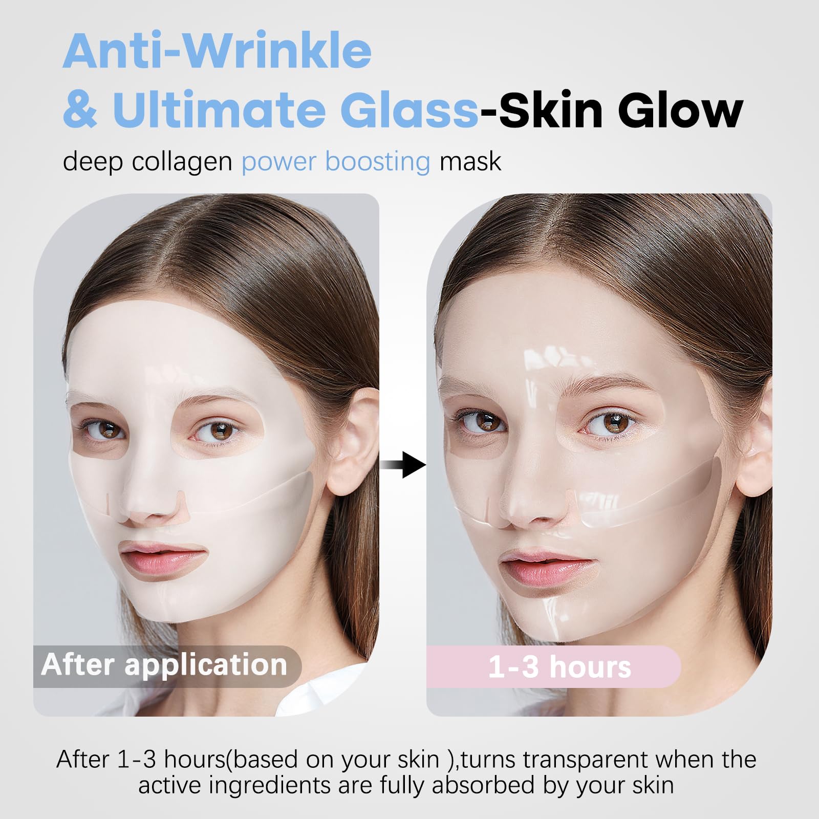 ISTON hydrating face mask application demonstrates deep moisture for a plump, refreshed complexion.