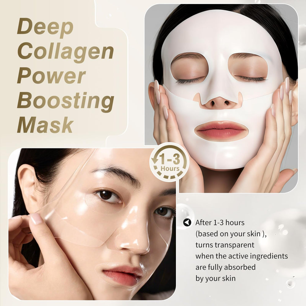 ISTON overnight mask on a sleeping model suggests waking glow.