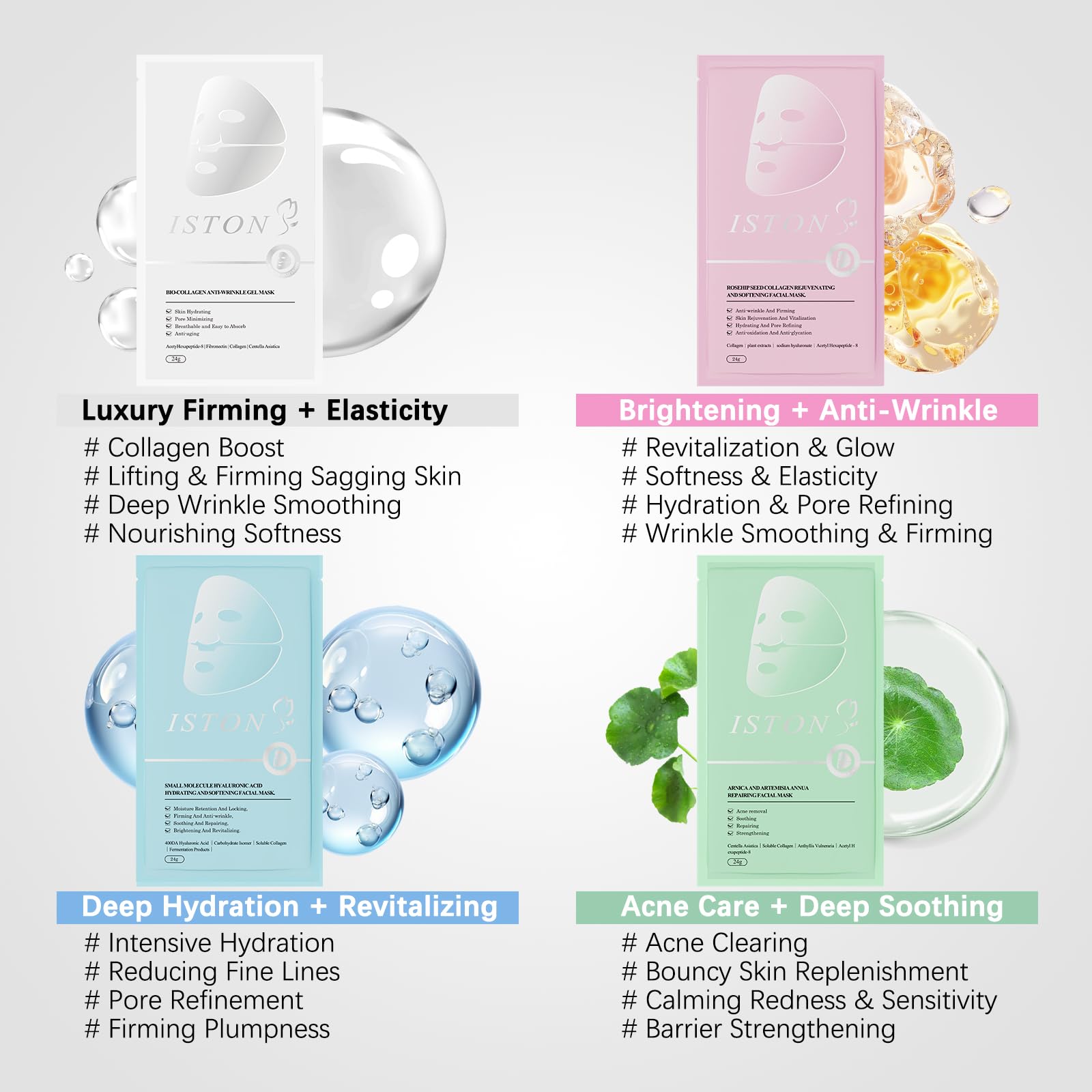 ISTON rosehip mask brightening glow with antioxidants under natural light.