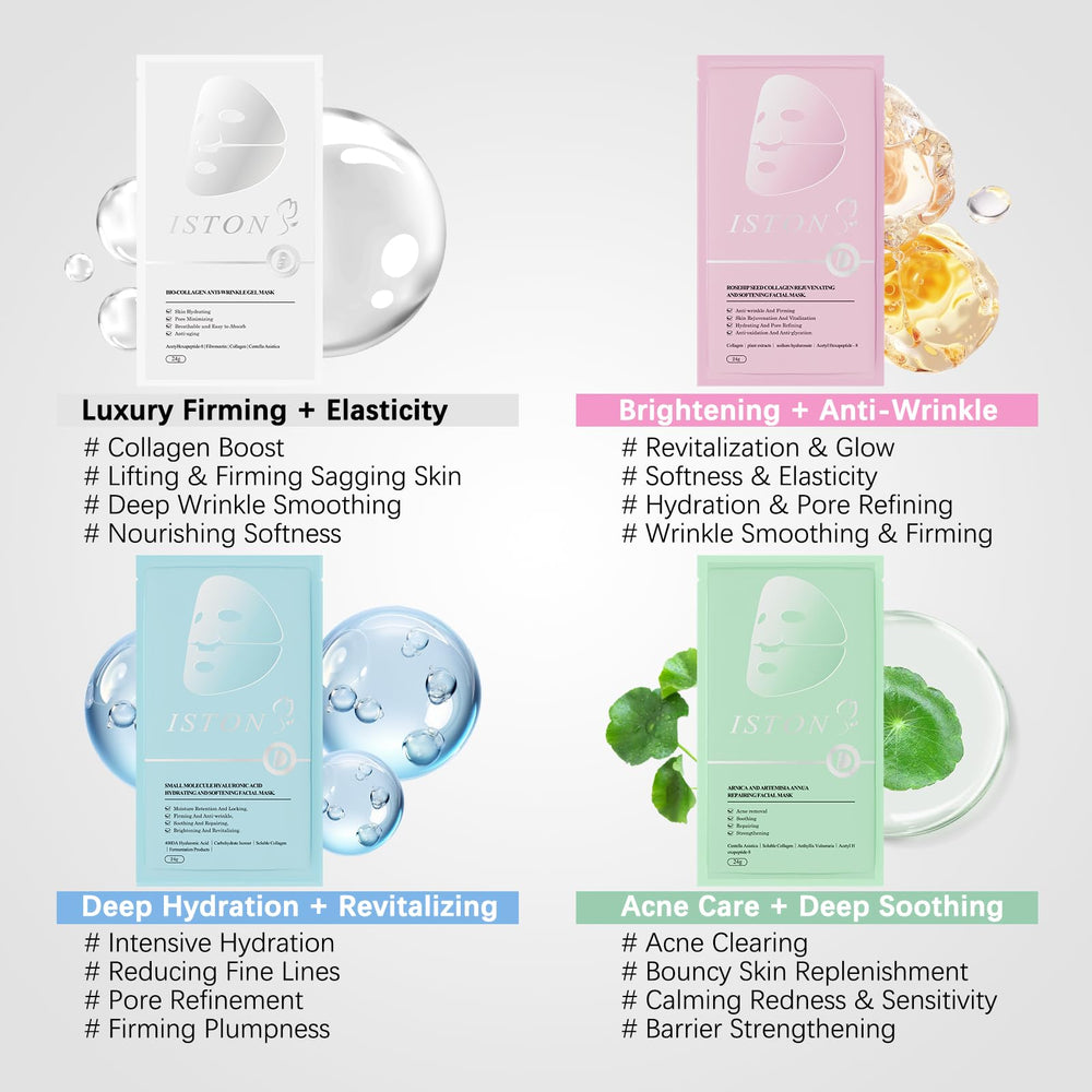 ISTON rosehip mask brightening glow with antioxidants under natural light.