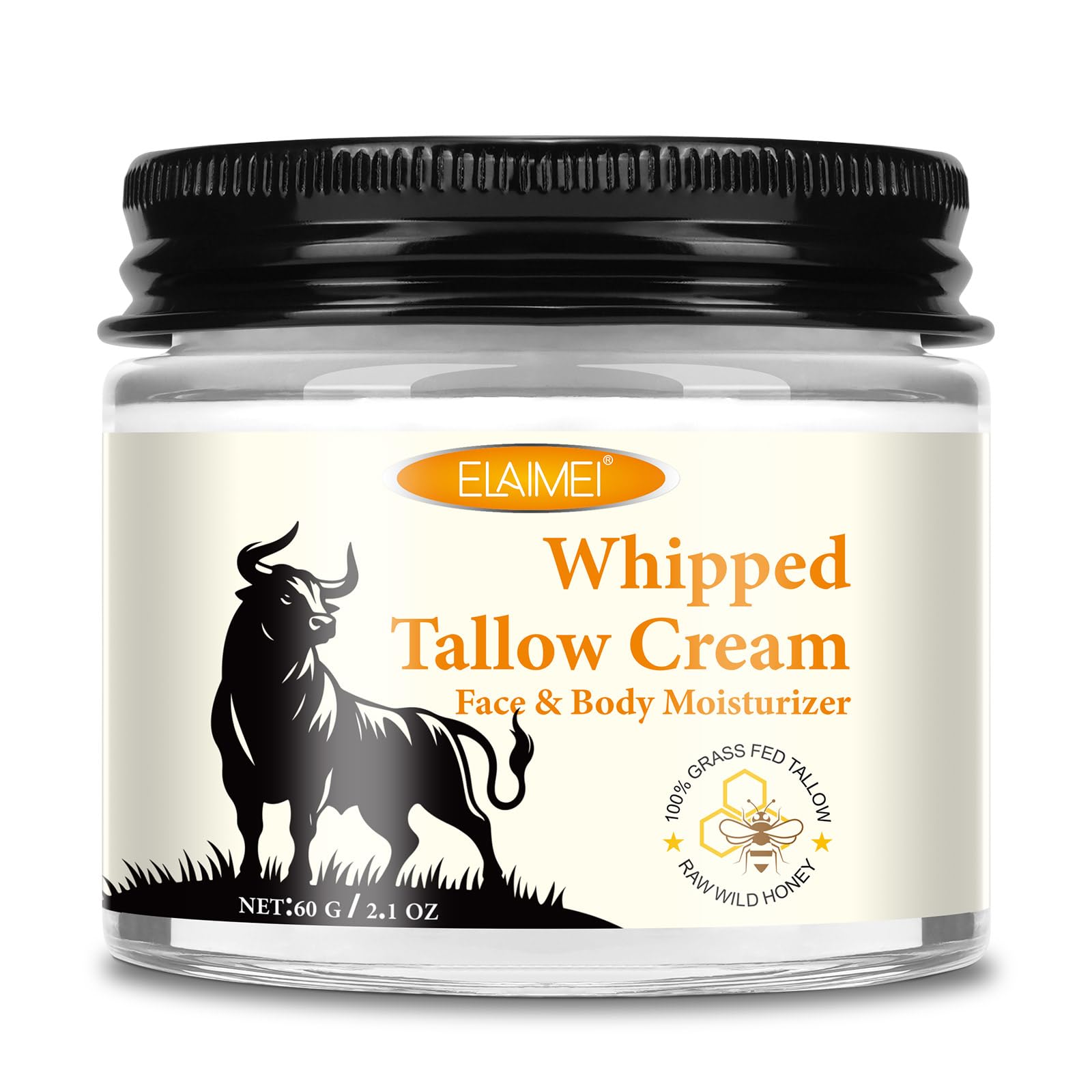 ISUNRISE beef tallow face moisturizer being dispensed for deep hydration.