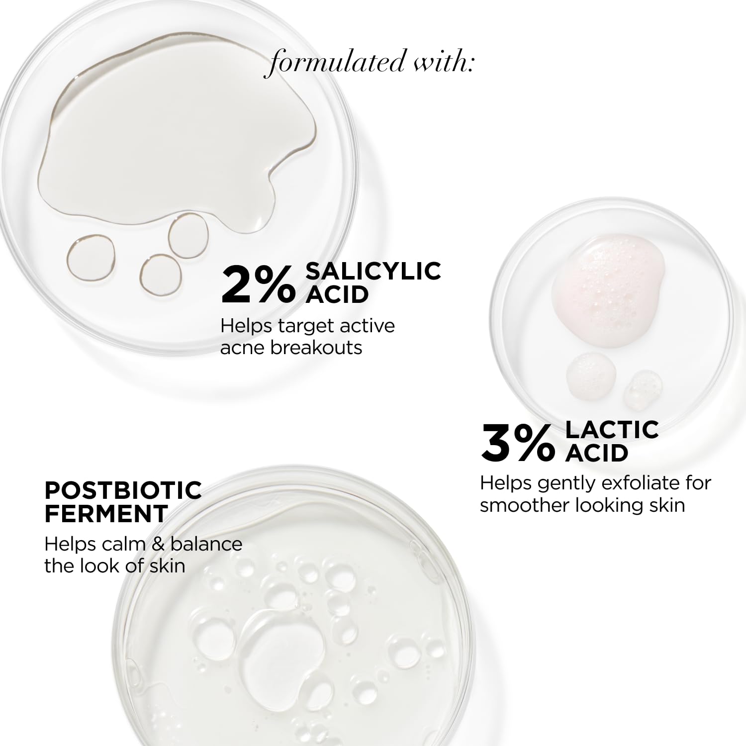 IT Cosmetics 3% lactic acid with gentle exfoliation visual cue