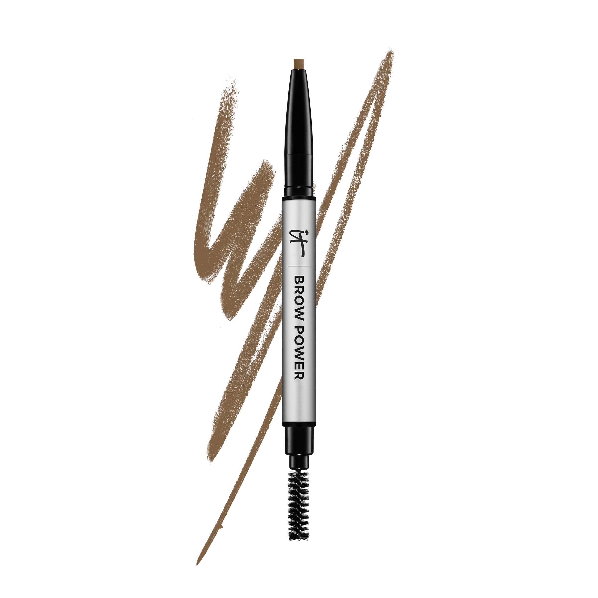 IT Cosmetics Brow Power Universal Blonde tip close-up shows hair-like strokes for natural brows