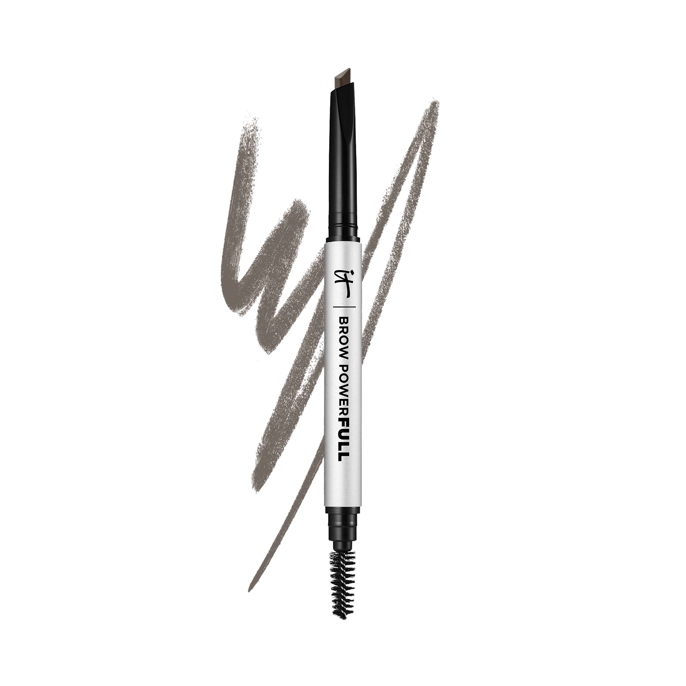 IT Cosmetics Brow PowerFULL triangular-tip brow pencil for bold definition and precise shaping.