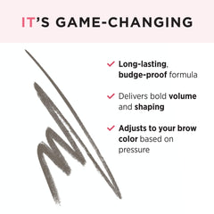IT Cosmetics Brow PowerFULL universal taupe adapts to hair color for natural brows.