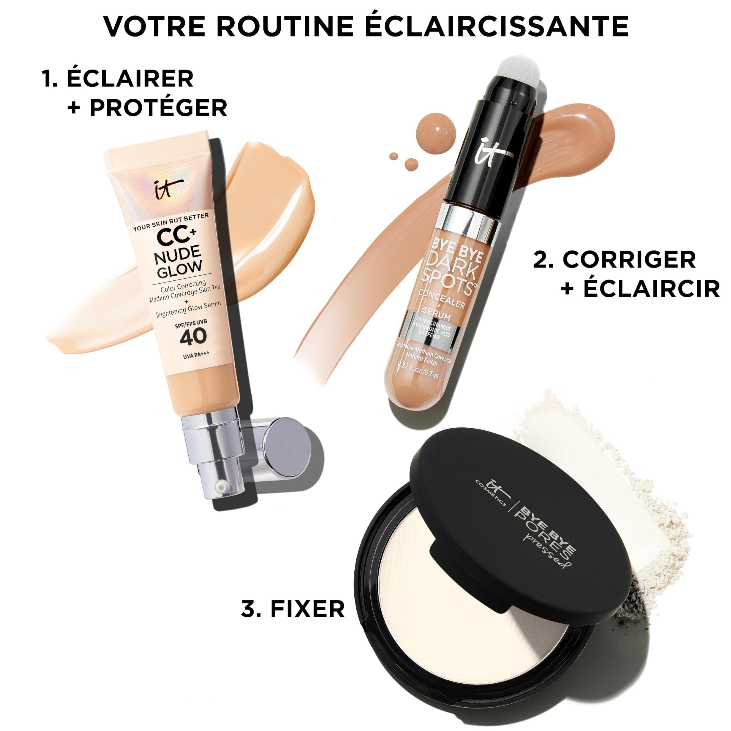 IT Cosmetics Bye Bye Dark Spots Concealer contains caffeine for brightness