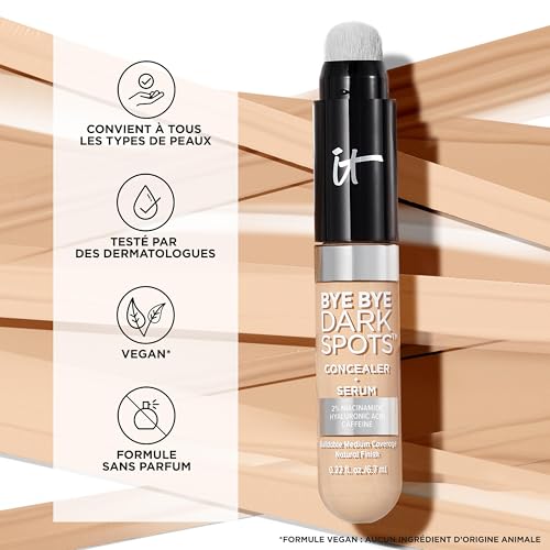 IT Cosmetics Bye Bye Dark Spots Concealer natural finish blends easily on skin