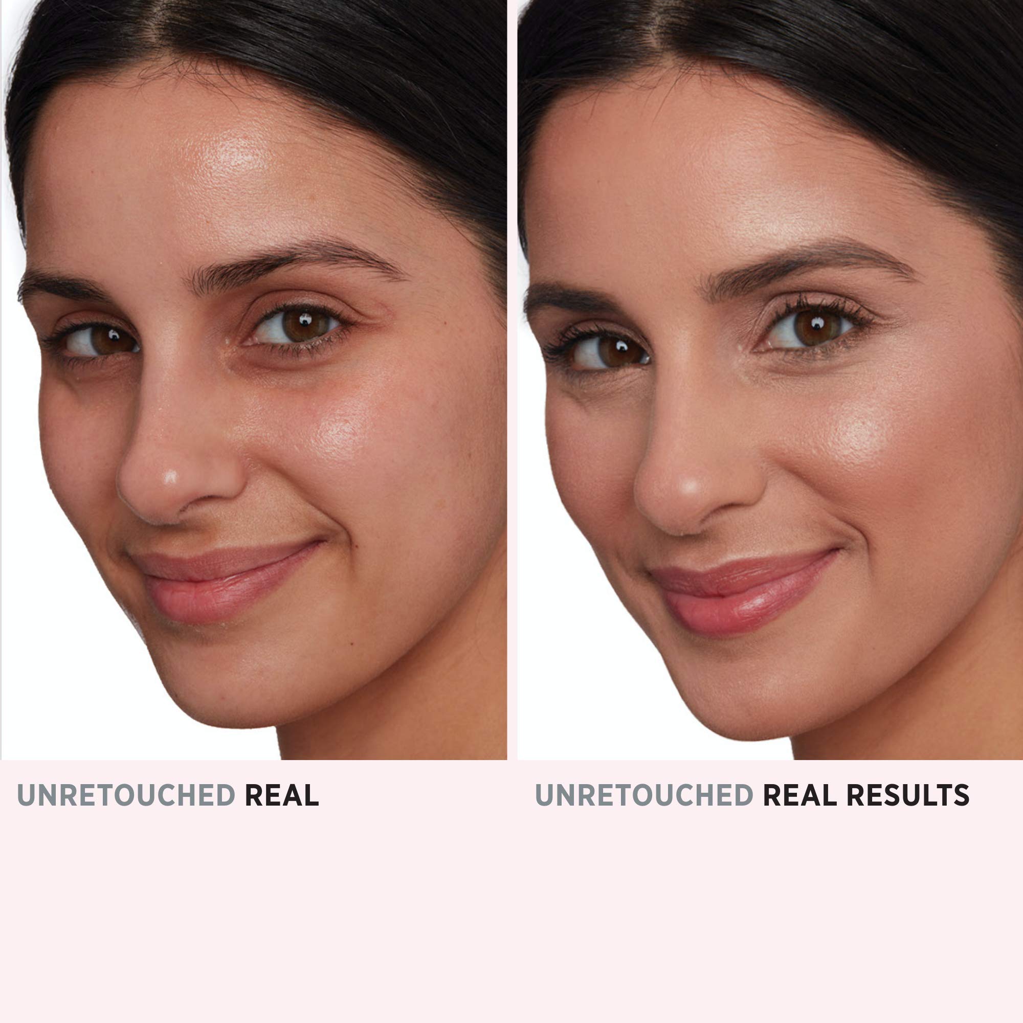 IT Cosmetics bronzer swatch texture emphasizes smooth, even skin tone.
