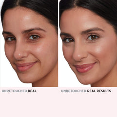 IT Cosmetics bronzer swatch texture emphasizes smooth, even skin tone.
