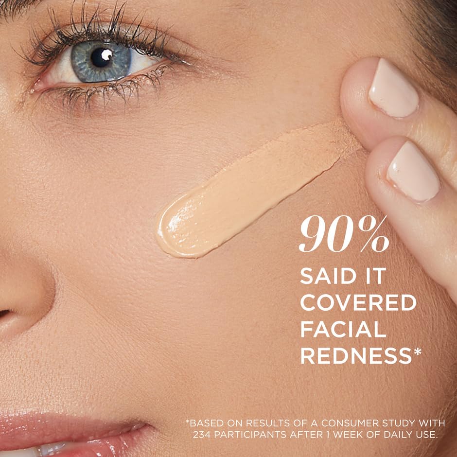 IT Cosmetics Bye Bye Redness on skin for an even, balanced complexion.