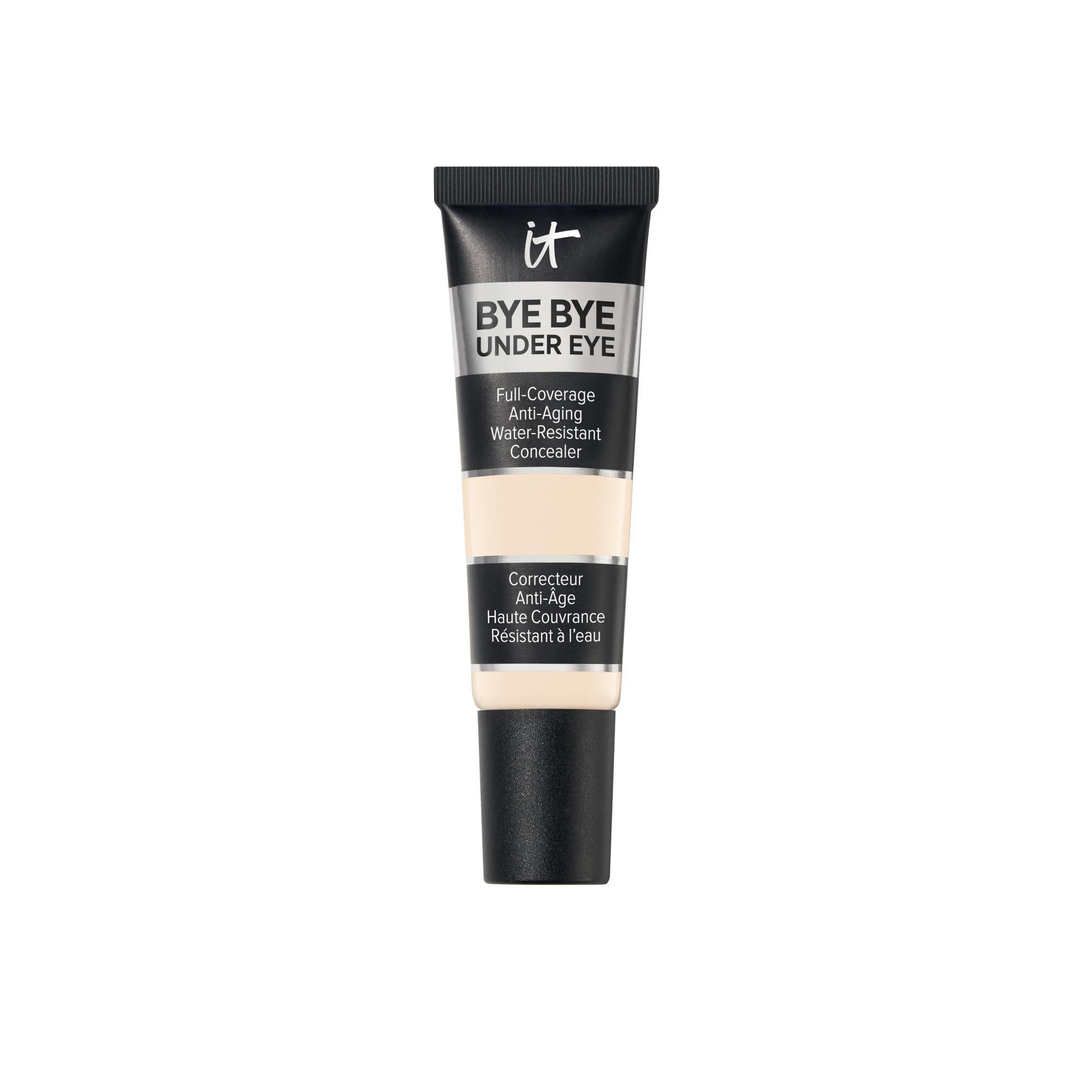 IT Cosmetics Bye Bye Under Eye Concealer Light packaging for travel-friendly, long-wear coverage