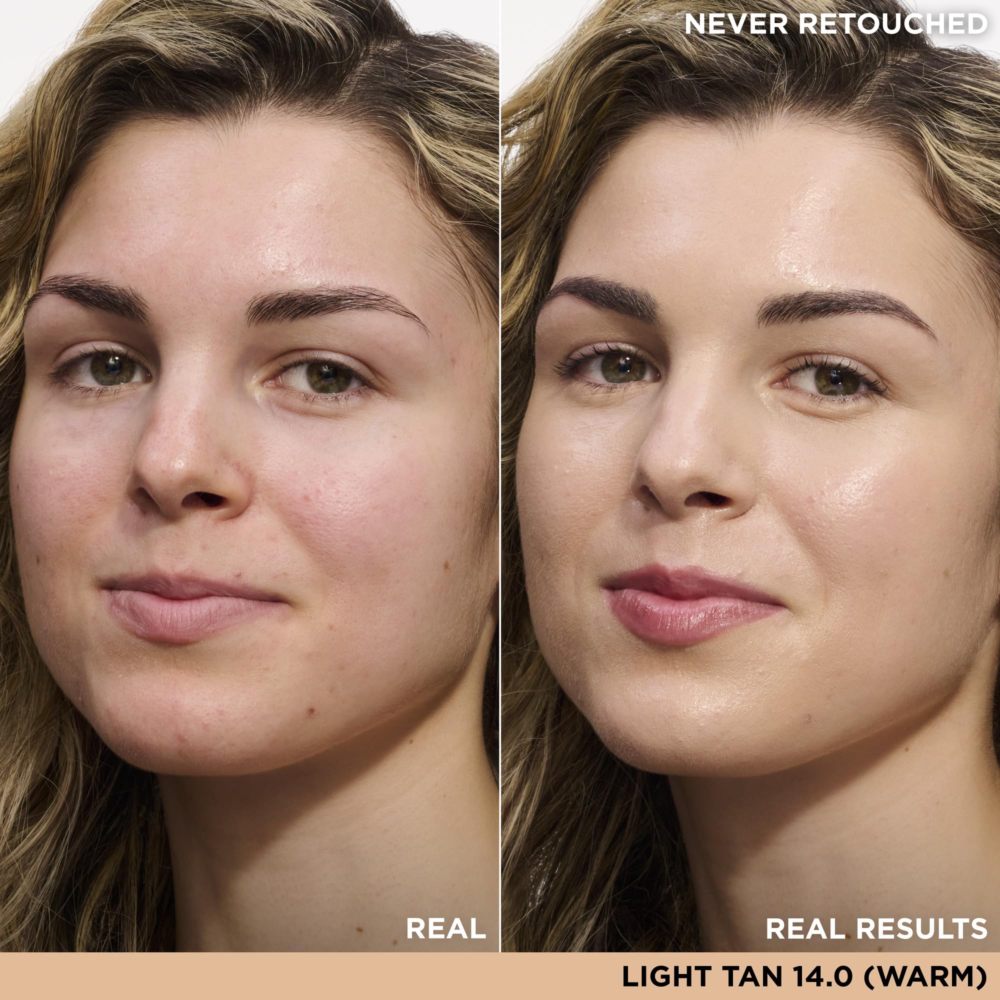 IT Cosmetics Bye Bye Under Eye Concealer Light Tan wand application shows quick brightening coverage.