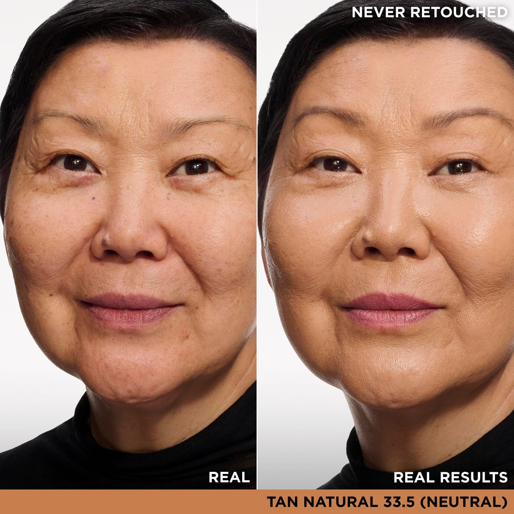 IT Cosmetics Bye Bye Under Eye Concealer Tan Natural application demonstrates crease-free finish