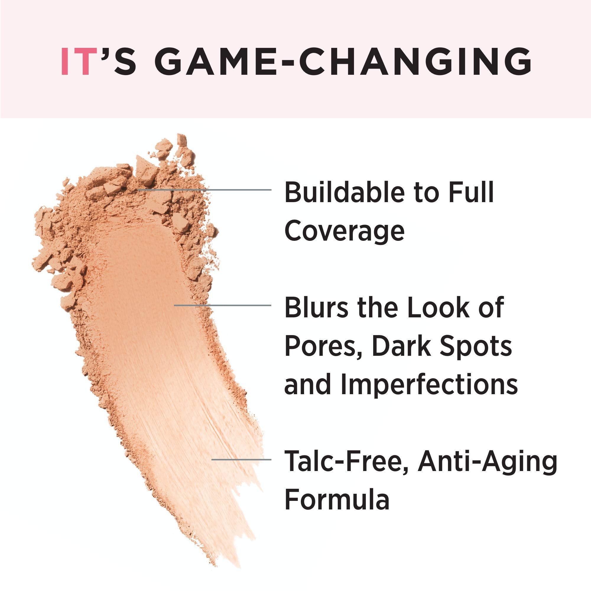 IT Cosmetics CC+ Airbrush Powder with brush application for buildable coverage