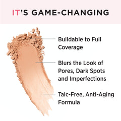 IT Cosmetics CC+ Airbrush Powder with brush application for buildable coverage