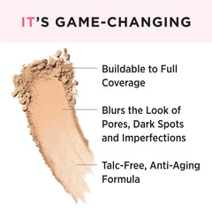IT Cosmetics CC+ Airbrush Powder swirled on brush for buildable coverage.
