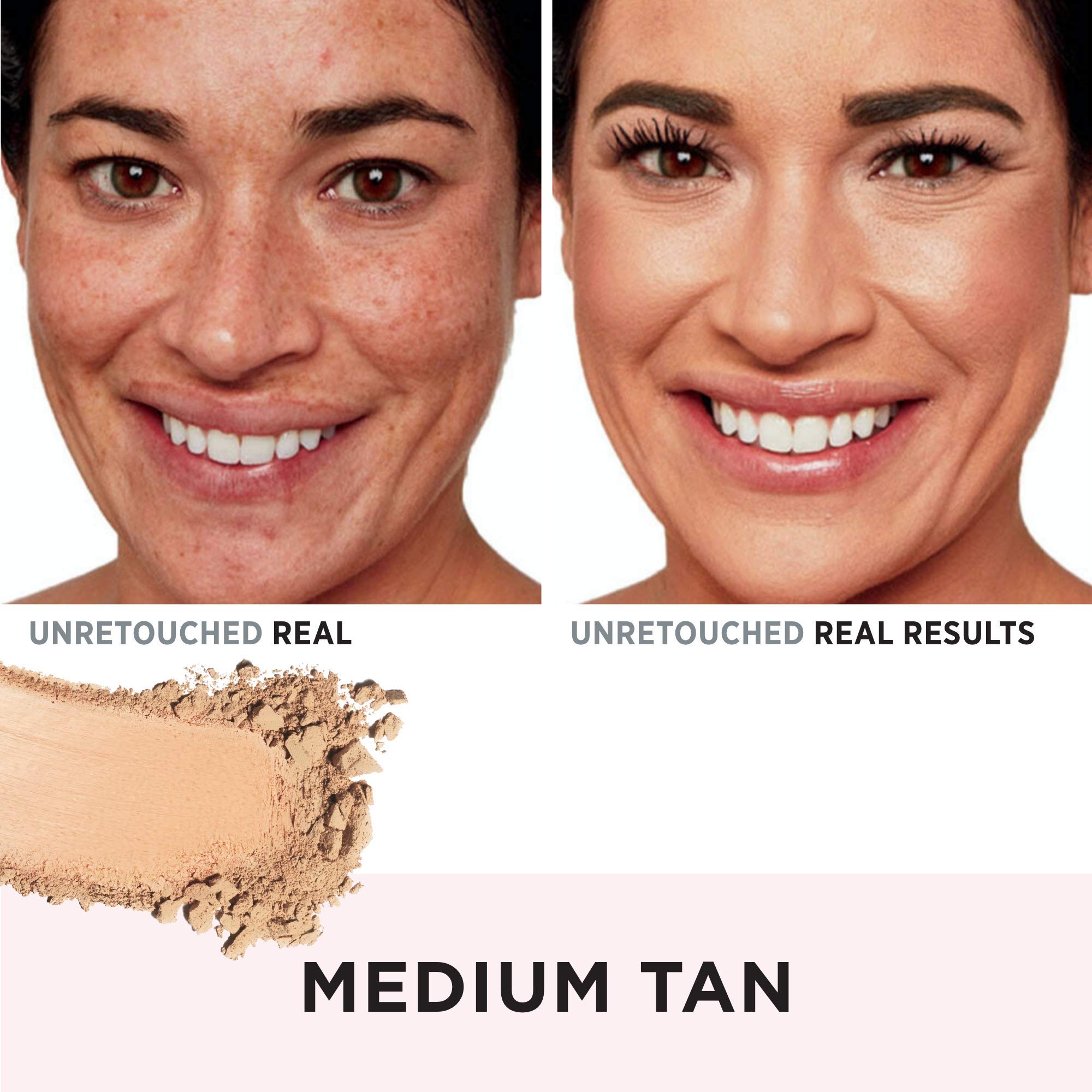 Close-up of IT Cosmetics CC+ Airbrush Powder texture blending into skin.