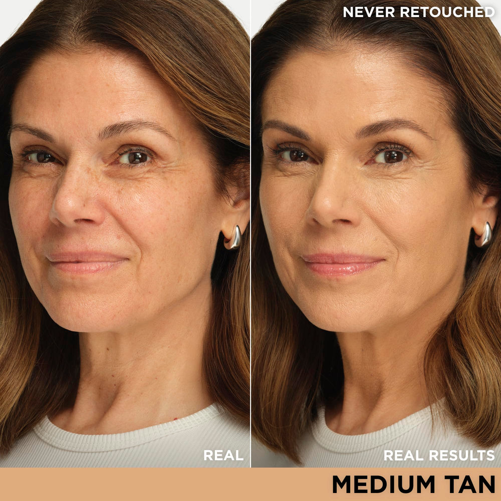 IT Cosmetics CC+ Cream Medium Tan SPF 50 bottle highlighting broad-spectrum protection.