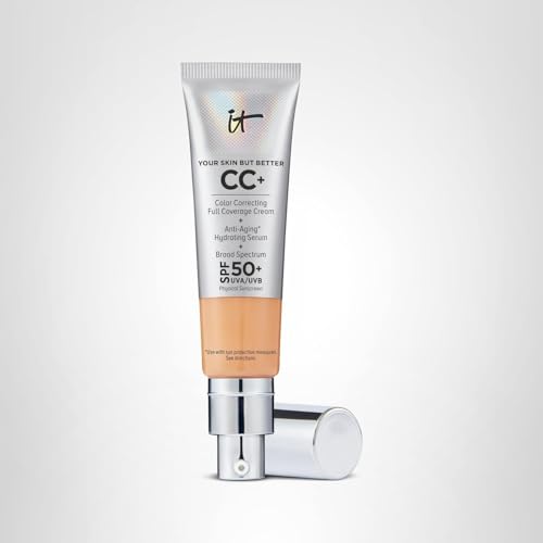 IT Cosmetics CC+ Cream Neutral Tan anti-aging ingredients like hyaluronic acid and peptides