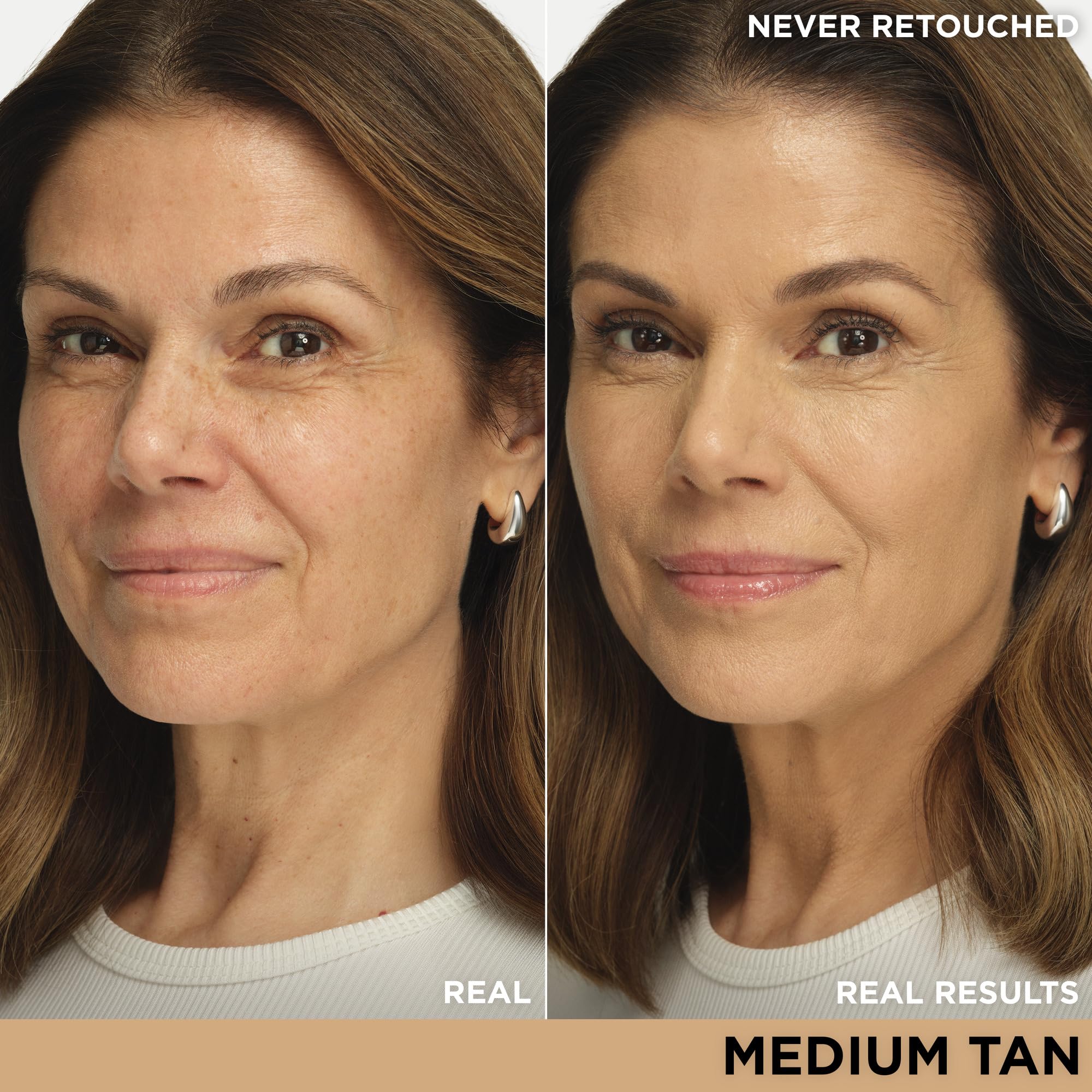 IT Cosmetics CC+ Cream Travel Medium Tan swatch showing color-correcting pigment and tone