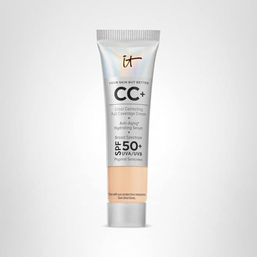 IT Cosmetics CC+ Cream Travel color-correcting pigments help even redness and tone.
