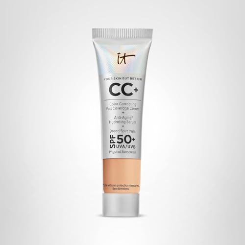 IT Cosmetics CC+ Cream travel size for on-the-go skincare and makeup routine.