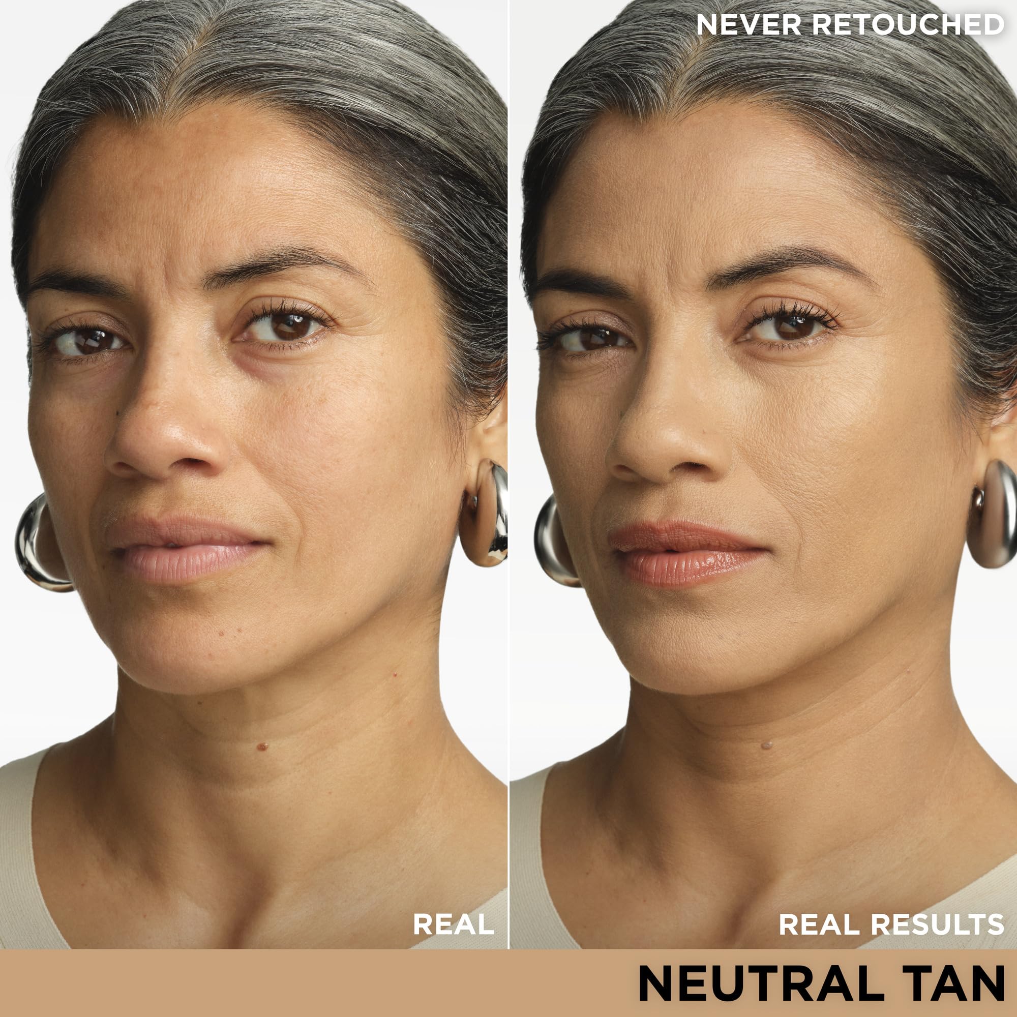IT Cosmetics CC+ Cream Travel Neutral Tan swatch shows color correction.